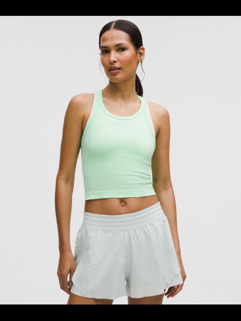 lululemon athletica Ribbed Racerback Crop Tank - Mint
